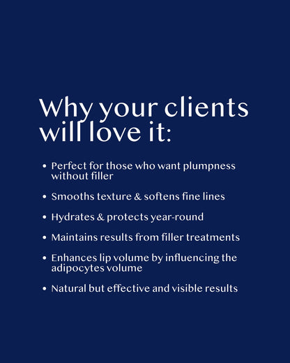 List of benefits on a blue background